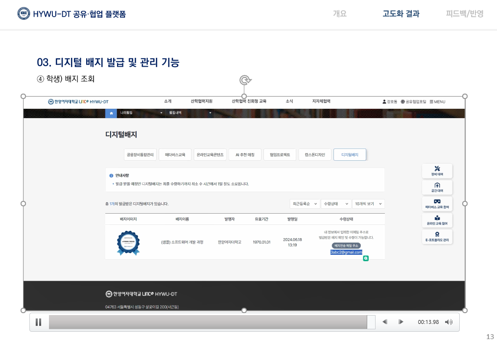 HYWU-DT 공유협업 플랫폼 2차년도 완료보고회 개최